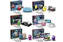 Конструктор QS08 AMONG US АМОНГ АС 6в1 Система космолета 47042B, 77-82 дет, 6 шт/уп ЦЕНА ЗА 1 ШТУКУ!