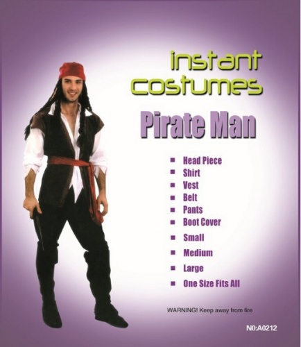 Костюм Пирата-2 FZ1125 (Штаны,рубашка,жакет,шапочка,пояс,ботфорты-накладки), размер 46-48