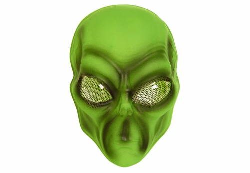Маска Инопланетянина 2689V, зеленый пластик, размер 16*25 см