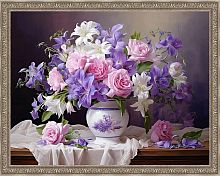 Алмазная мозаика Painting Diamond WB11182, холст на подрамнике, 40x50 см, круглые стразы