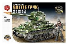 Конструктор АРМИЯ Танк Т-34 Battle Tank Series XJ-868D BBlock, 458 деталей, возраст 6+